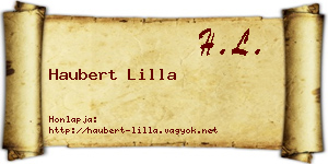 Haubert Lilla névjegykártya